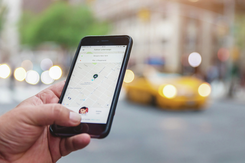 Buyers can arrange for ride service using the Uber app.