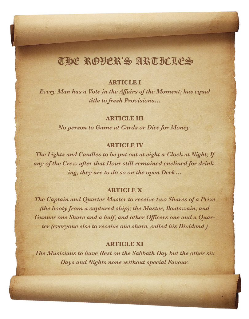 This Illustration states the five articles of the Rovers Articles.